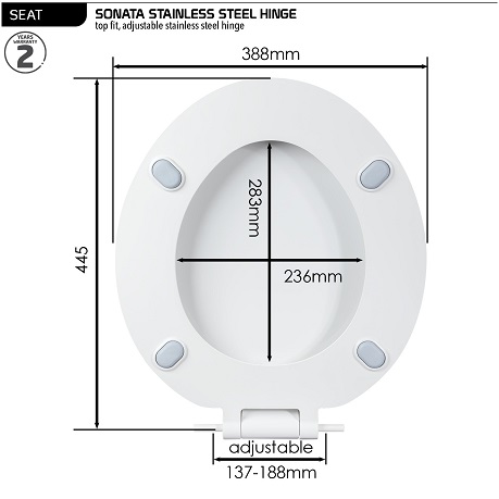 Wirquin Sonata Toilet Seat -Kingsway Plumbing